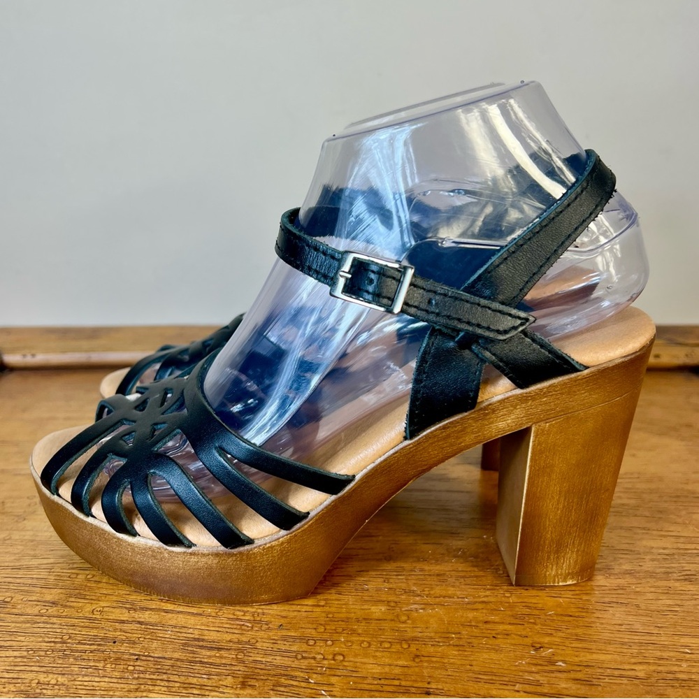 Eric Michael Black Women’s Ankle Strap Sandals Size 38